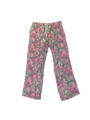 Womens Xhilaration PXS Sleepwear Pajama Lounge Pants 100% Cotton Flower Pattern - Image 1 of 4