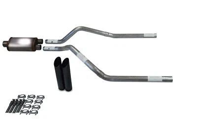 GMC Jimmy 92-94 2.5" Dual Exhaust Kit Stainless Muffler Black Tips Foto 1 de 4