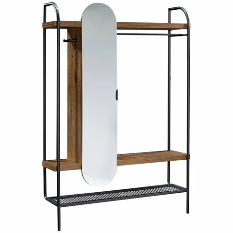 Sauder Boulevard Cafe Hanging Wardrobe in Vintage Oak Cover