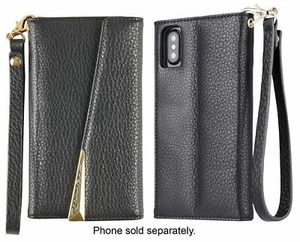 Case-Mate Folio Wristlet Leather Wallet Case for iPhone X iPhone Xs Black - Picture 1 of 3