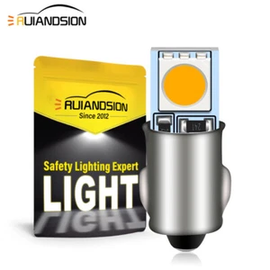 BA7S 5050 2 LED Bulb Car Instrument Panel Lamp Wedge Lamp 6V 12V24V Yellow Flash - Picture 1 of 12