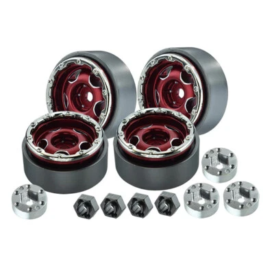NEW GPM Alum 1.0 Alloy Beadlock Wheel Set Rd (Star) for 1/18 TRX4M FREE US SHIP - Image 1 of 4