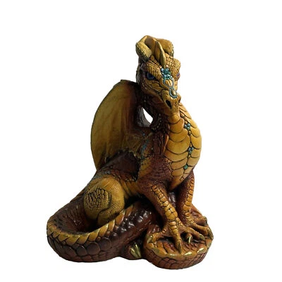 Windstone Ediciones Pena Dragón Turquesa Marrón Dorado Retirado 1986 De Colección Foto 1 de 4