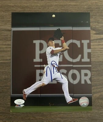 Mike Trout Signed Autographed 8x10 Photofile Los Angeles Angels Star JSA - Image 1 of 2