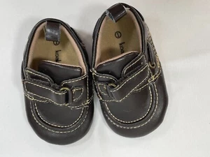 Koala Baby Brown Size 1 Hook and Loop Strap Dressy Comfort Casual Crib Shoes - Picture 1 of 8