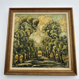 ANTIQUE EARLY CALIFORNIA PAINTING LANDSCAPE EUCALYPTUS IMPRESSIONISM SIGNED OIL - Picture 1 of 24