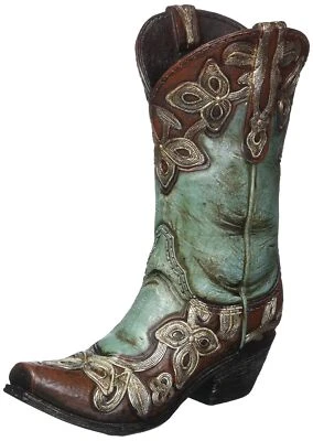 Turquoise Cowgirl Boot Vase - Image 1 of 4