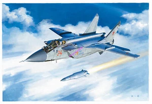 Hobby Boss 81770 1/48 MiG-31BM fighter plane mounted dagger supersonic missile - Picture 1 of 1