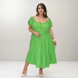 WOMENS DRESS LADIES OFF SHOULDER FRILLED / LAYERED GYPSY DRESS PLUS SIZE - Imagen 1 de 11