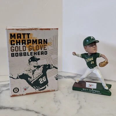 Matt Chapman Bobblehead Gold Glove 7-Up Oakland A's 2019 - Image 1 of 4