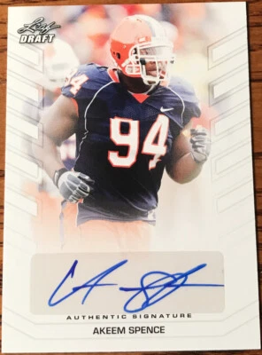 2013 Leaf Draft Autographs Akeem Spence #BA-AS1 Illinois Fighting Illini - Image 1 of 2