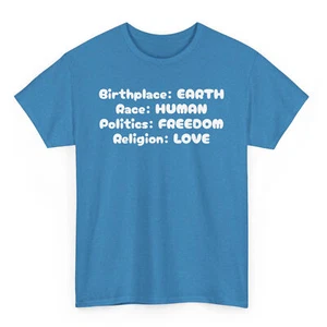 The Peace Tee - Unisex Cotton Blend T-Shirt, Soft Comfy Style, Color Options: - Picture 1 of 12