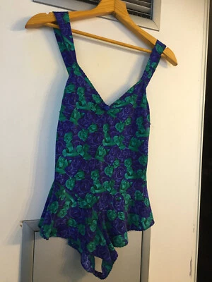 Vtg Lily of France Sleepwear / ILGWU Multicolour Floral Teddy - Sz Small  'RARE' Foto 1 de 4