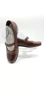 Scarpa WOLKY donna Mary Jane piatta in pelle bronzo 41 US 10,5 usata - Foto 1 di 12