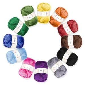 Acrylic Yarn Skeins x 50g -00 Yards - Yarn for Crocheting - Soft Crochet 12 - Picture 1 of 7