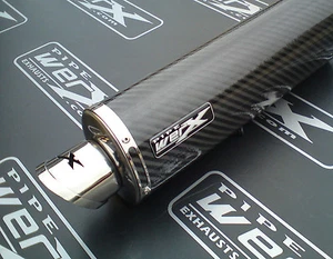 Pipe Werx Kawasaki ZX12R Fibra di Carbonio Scarico Ovale Può Silenziatore Strada - Foto 1 di 1