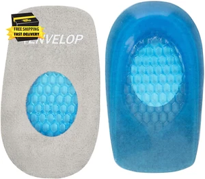 Gel Heel Cups - Heel Cushion for Women, Men, Bone Spur, Plantar Fasciitis Suppor - Picture 1 of 8