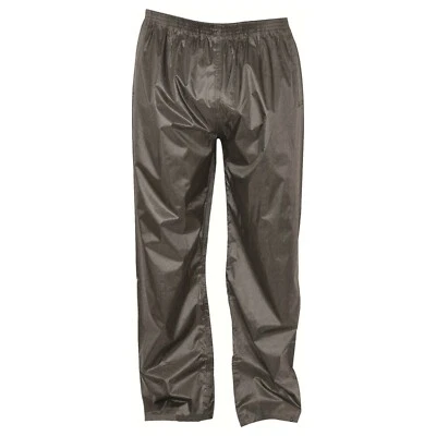 Highlander Waterproof Rain Trousers StormguardBlack PVC  Packaway Walking Hiking - Image 1 of 3