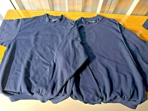 Hanes 2 Pack Mens Size Small Navy Sweatshirts New without Tags - Picture 1 of 7