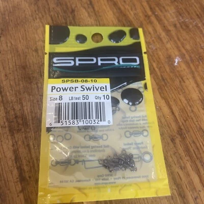 SPRO SPSB-08-10 Power Swivel Black 50 lb 10 Per Pack POWER & BEAUTY SMALL 🔥 - Image 1 of 3