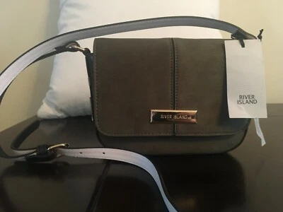 Bolso cruzado River Island para mujer (verde/crema) Foto 1 de 4