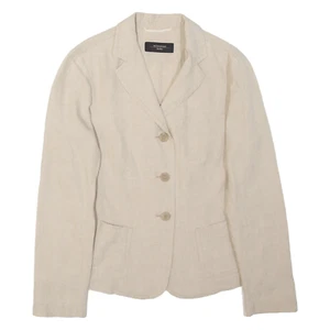 MAX MARA WEEKEND Womens Blazer Jacket Beige Linen UK 10 - Picture 1 of 6