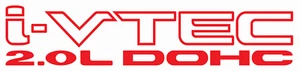 i-VTECH 2.0L DOHC  vinyl Sticker Decals - SET of 2 - Picture 1 of 8