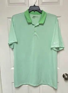 Nike Golf standard fit green /white striped golf shirts men’s size xxl - Picture 1 of 6