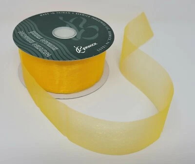 НОВАЯ катушка нарцисса Berwick туманная прозрачная нейлоновая тканая лента для рукоделия 1-1/2 дюйма x 25 ярдов - Изображение 1 из 2
