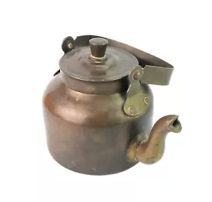 Tetera De Cobre Utensilio De Cocina India Decoración De Tema Vintage. G66-951 - Imagen 1 de 9