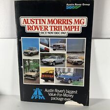 Austin Morris MG Rover Triumph Gamma Brochure Oct-Dec 1982 Rif 3535/E
