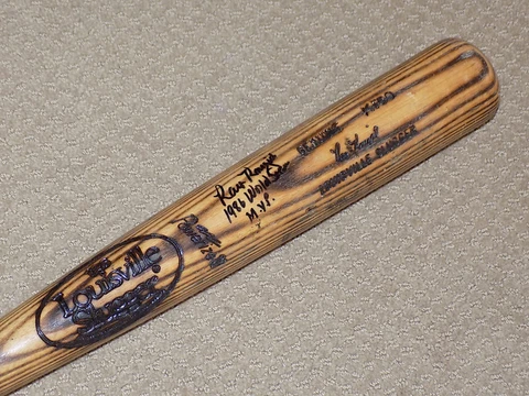 Ray Knight H&B Game Used Signed Bat 1986 New York Mets Reds Astros Cover