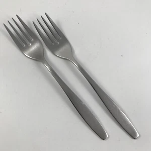 Vintage INTERNATIONAL Edelstahl DELUXE "HEUTE" 2 SALATGABELN 6-3/4" - MCM - Bild 1 von 2