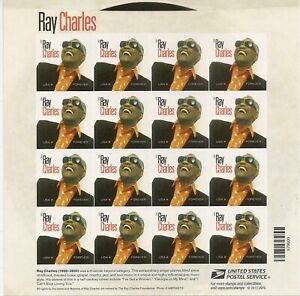United States #4807 MNH M/S 2013 Ray Charles 45 RPM Record Blind Piano Blues