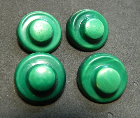 SET 4 Antique Vtg Celluloid "Bubble" Hollow Buttons Cover