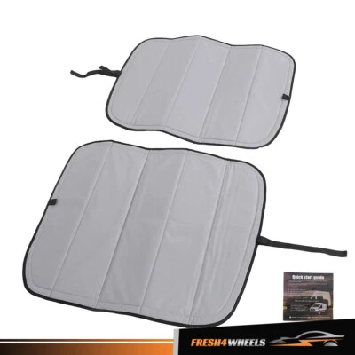 Rear Door Window Covers For 2015-2022 Ford Transit Van High & Medium Water Roof - Image 1 of 4