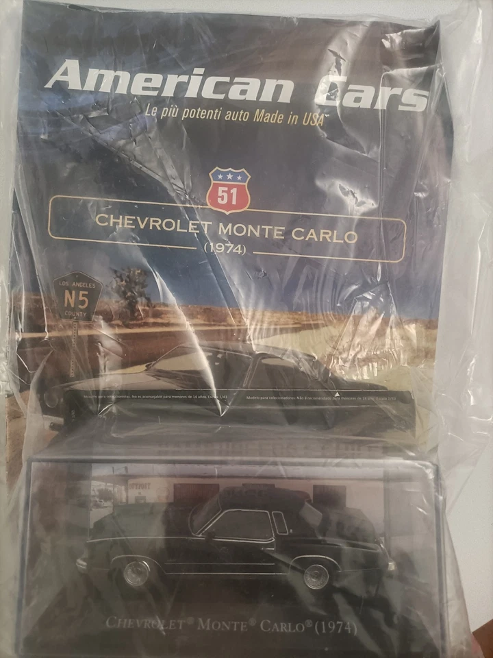 Chevrolet Monte Carlo 1974 American Cars n⁰ 57  De Agostini 1:43 Sigillato - Immagine 1 di 4