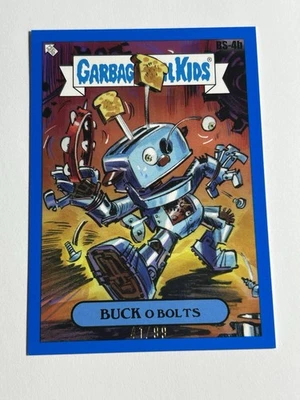 2025 Topps Garbage Pail Kids Green Day Buck O Bolts /99 Checklist - Image 1 of 2
