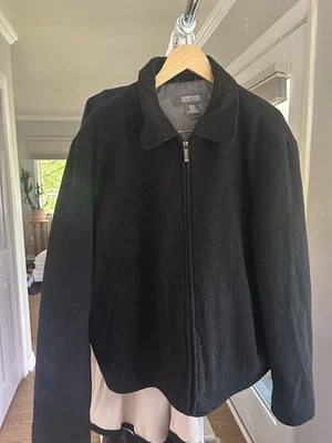 Chaqueta de lana Kenneth Cole para hombre, negra, extra grande, hecha en Indonesia Foto 1 de 4