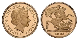 GREAT BRITAIN. Elizabeth II 2008 AV Sovereign. NGC PR70 UCAM SCBC-SC4 - Picture 1 of 5
