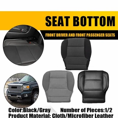 Cubierta de asiento inferior de cuero para conductor delantero pasajero para Chevrolet Suburban 2015-19 Foto 1 de 4