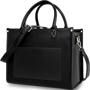 Tasche für Damen das Leder mit Reißverschluss Boho Taschen groß, schwarz  - Bild 1 von 8