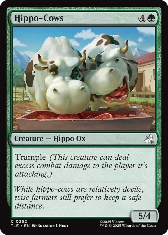Hippo-Cows C 252 Non-Foil MTG TLA Magic - Image 1 of 1