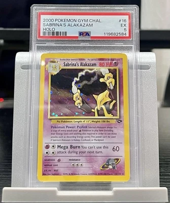 Sabrina's Alakazam 16/132 Gym Challenge Holo PSA 5 - Image 1 of 4