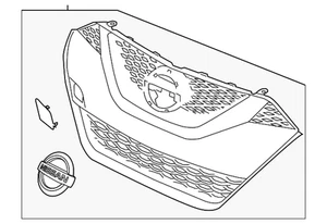 Genuine Nissan Grille Assembly 62310-4RA0A - Picture 1 of 2
