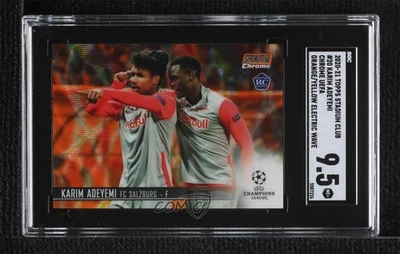 2020-21 Topps Stadium Club Chrome UCL Karim Adeyemi #20 SGC 9.5 Mint+ Rookie RC - Image 1 of 2