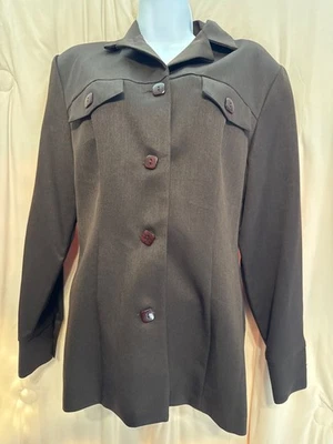 Vintage Maggie Lawrence Brown Blazer Big Buttons Medium - Image 1 of 3