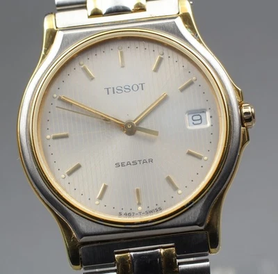 Leggi [Exc+5] TISSOT SEASTAR S467/S367 Data Quarzo Argento Orologio Uomo... - Immagine 1 di 4