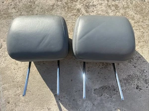 09-14 Juego de reposacabezas delanteros Ford F-150 titanio acero gris cuero trinquete F150 - Imagen 1 de 13