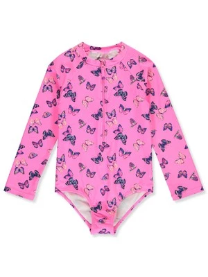 Protector contra erupciones mariposa media cremallera manga larga Kensie para niñas Foto 1 de 3